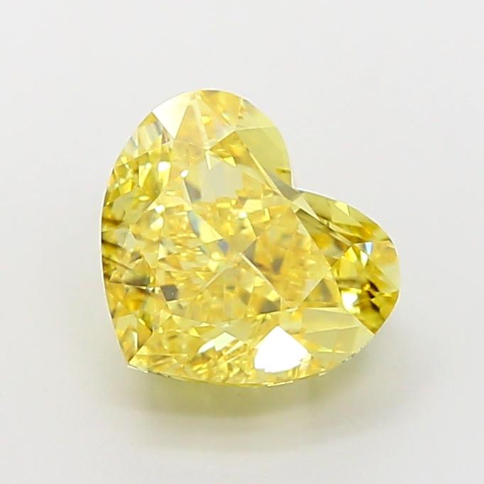 2.82 Ct. Fancy Intense Yellow Heart Lab Grown Diamond