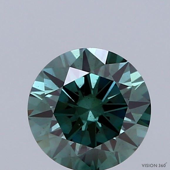 1.03 Ct. Fancy Vivid Green Round Lab Grown Diamond