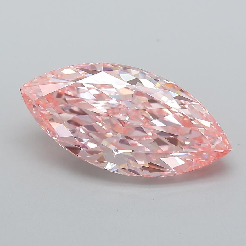 6.06 Ct. Fancy Vivid  Pink Marquise Lab Grown Diamond