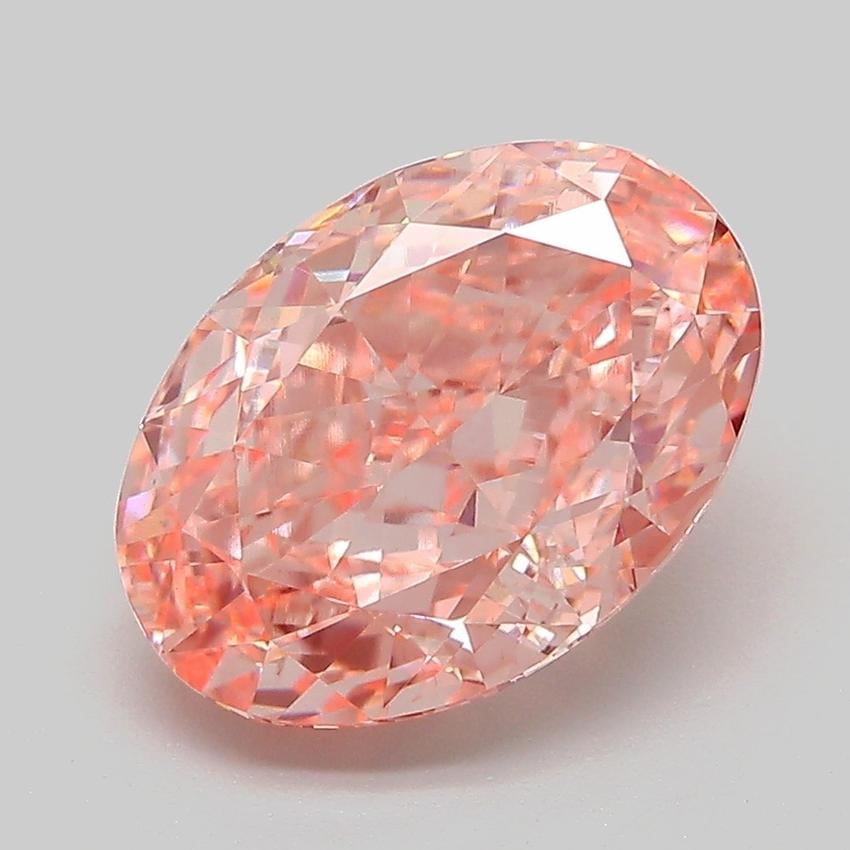 3.93 Ct. Fancy Vivid  Pink Oval Lab Grown Diamond