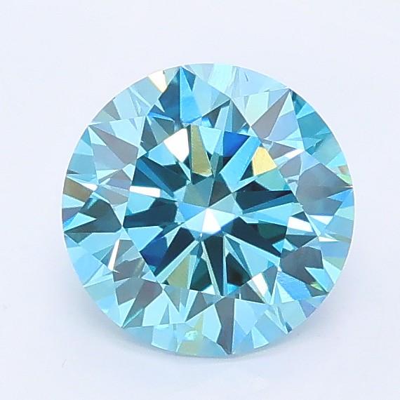 1.15 Ct. Fancy Vivid Blue Round Lab Grown Diamond
