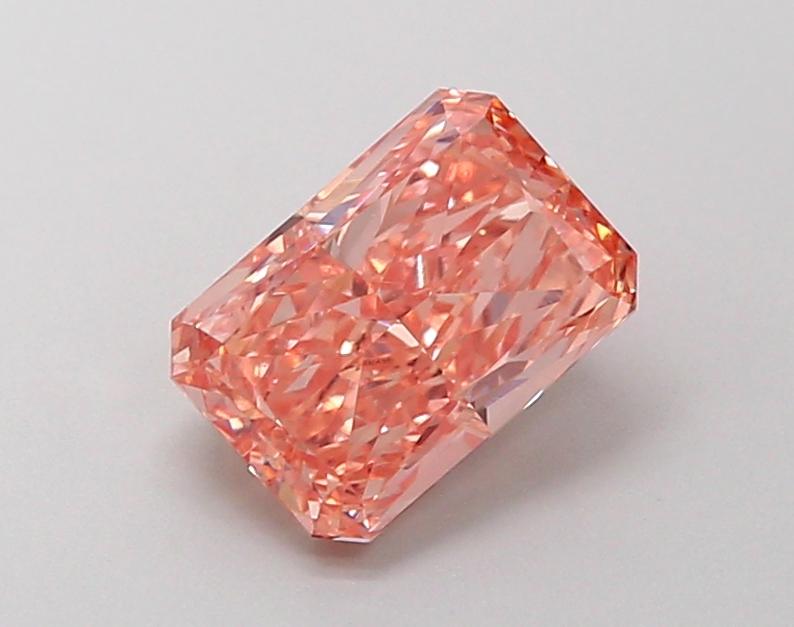 1.50 Ct. Fancy Intense Pinkish Orange Radiant Lab Grown Diamond