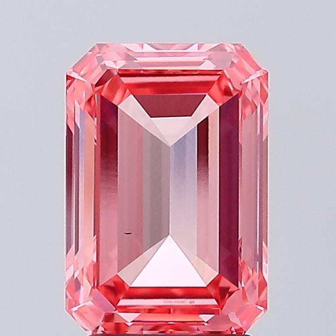 3.05 Ct. Fancy Vivid Pink Emerald Lab Grown Diamond