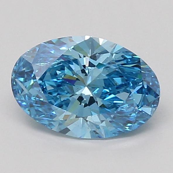 1.24 Ct. Fancy Vivid Blue Oval Lab Grown Diamond