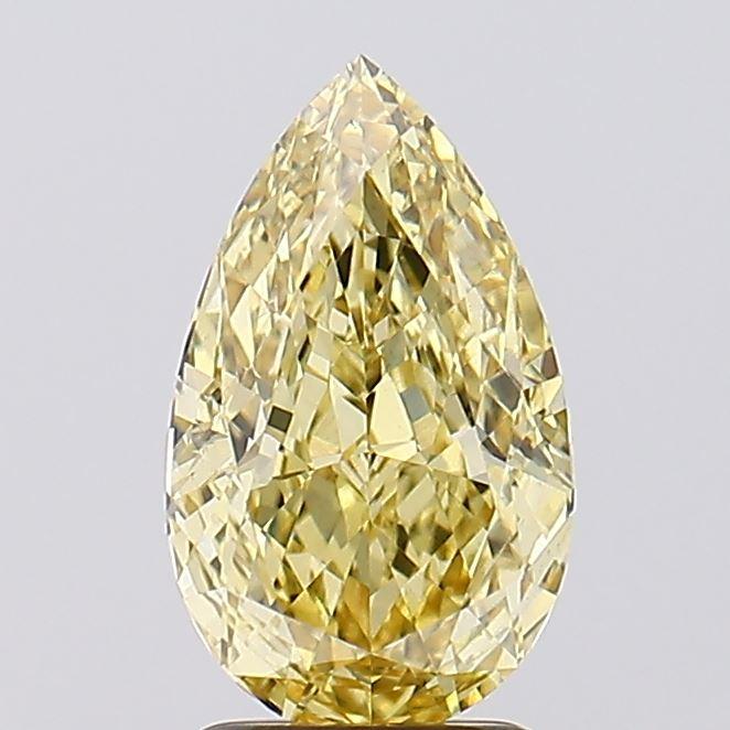 2.55 Ct. Fancy Vivid Yellow Pear Lab Grown Diamond