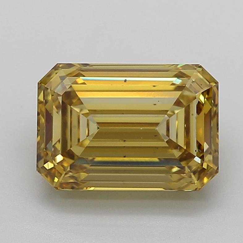 5.11 Ct. Fancy Vivid Yellow Emerald Lab Grown Diamond