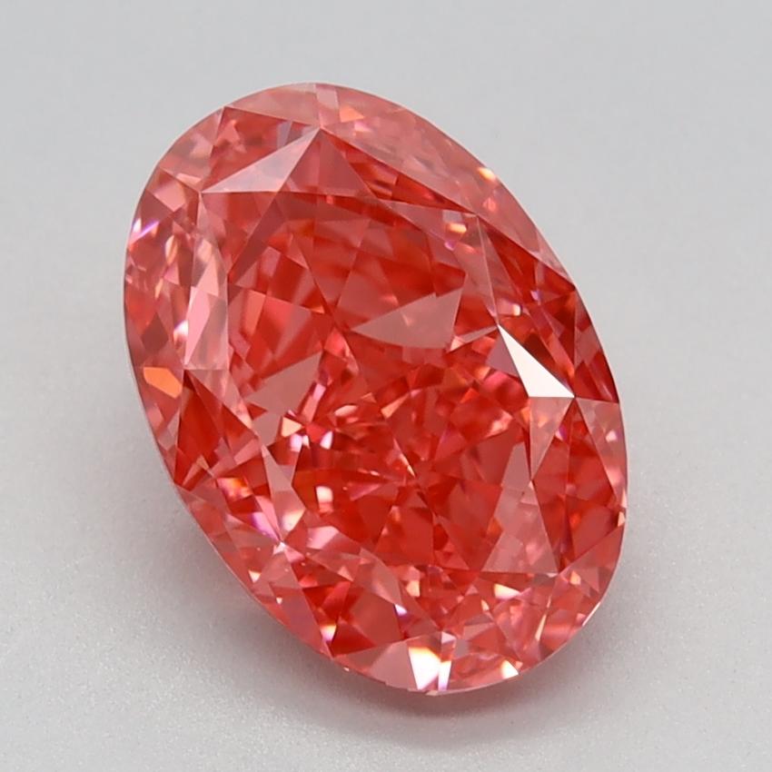 2.31 Ct. Fancy Vivid Pink Oval Lab Grown Diamond
