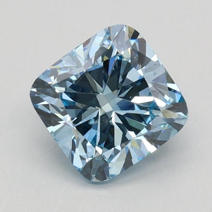 1.10 Ct. Fancy Vivid Blue Cushion Lab Grown Diamond
