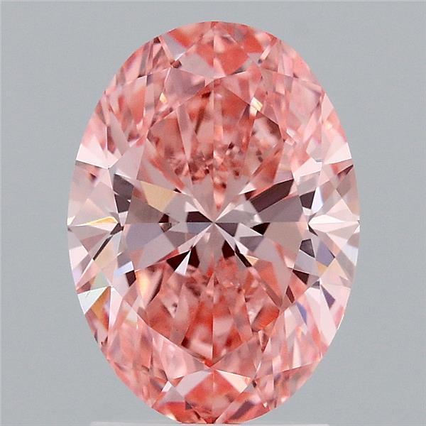 2.10 Ct. Fancy Vivid Pink Oval Lab Grown Diamond