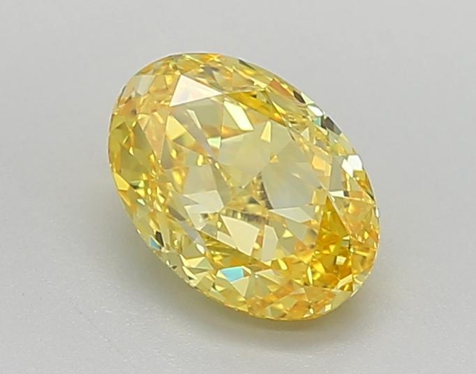 1.51 Ct. Fancy Vivid Yellow Oval Lab Grown Diamond
