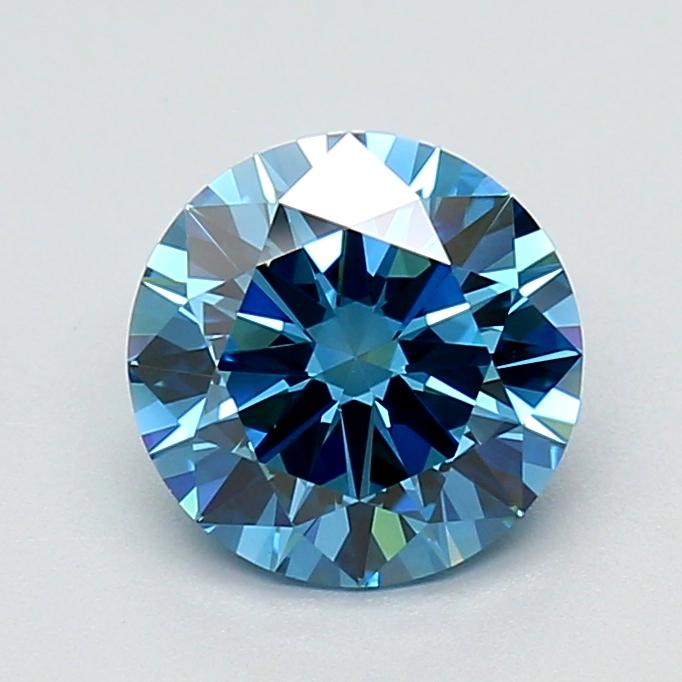 1.52 Ct. Fancy Vivid Blue Round Lab Grown Diamond