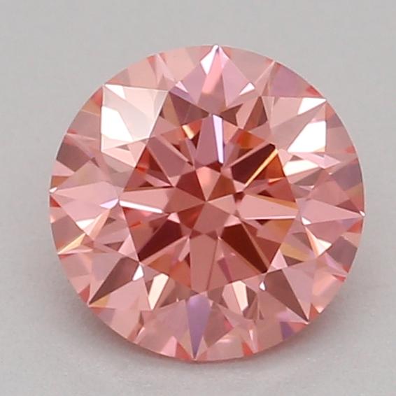0.52 Ct. Fancy Vivid Pink Round Lab Grown Diamond