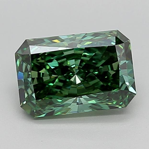 1.99 Ct. Fancy Vivid  Green Radiant Lab Grown Diamond
