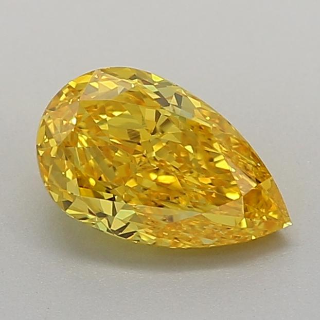 1.05 Ct. Fancy Vivid  Yellow Pear Lab Grown Diamond
