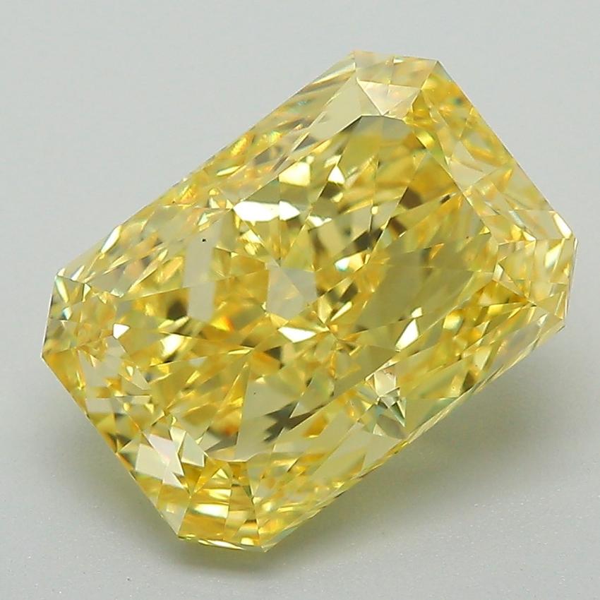 4.60 Ct. Fancy Vivid Yellow Radiant Lab Grown Diamond