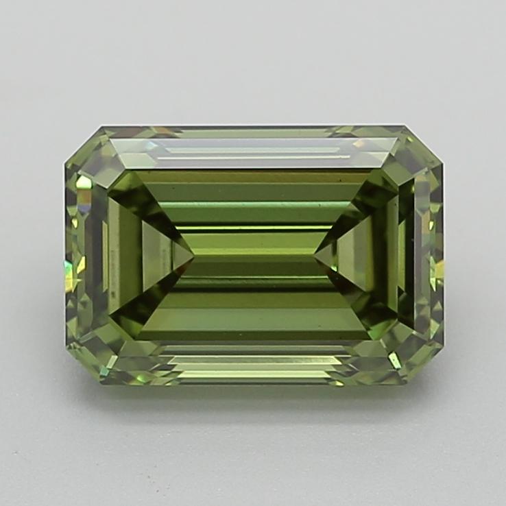 3.45 Ct. Fancy Vivid  Green Emerald Lab Grown Diamond