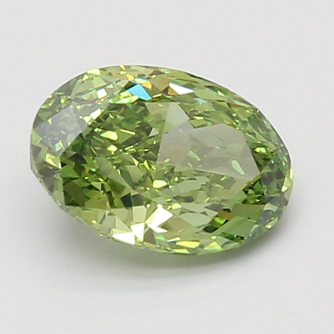2.04 Ct. Fancy Vivid Green Oval Lab Grown Diamond