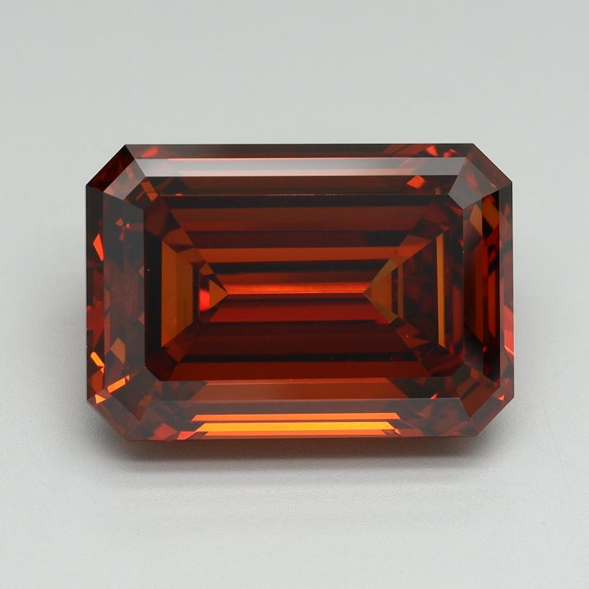 10.56 Ct. Fancy Vivid Orange Emerald Lab Grown Diamond