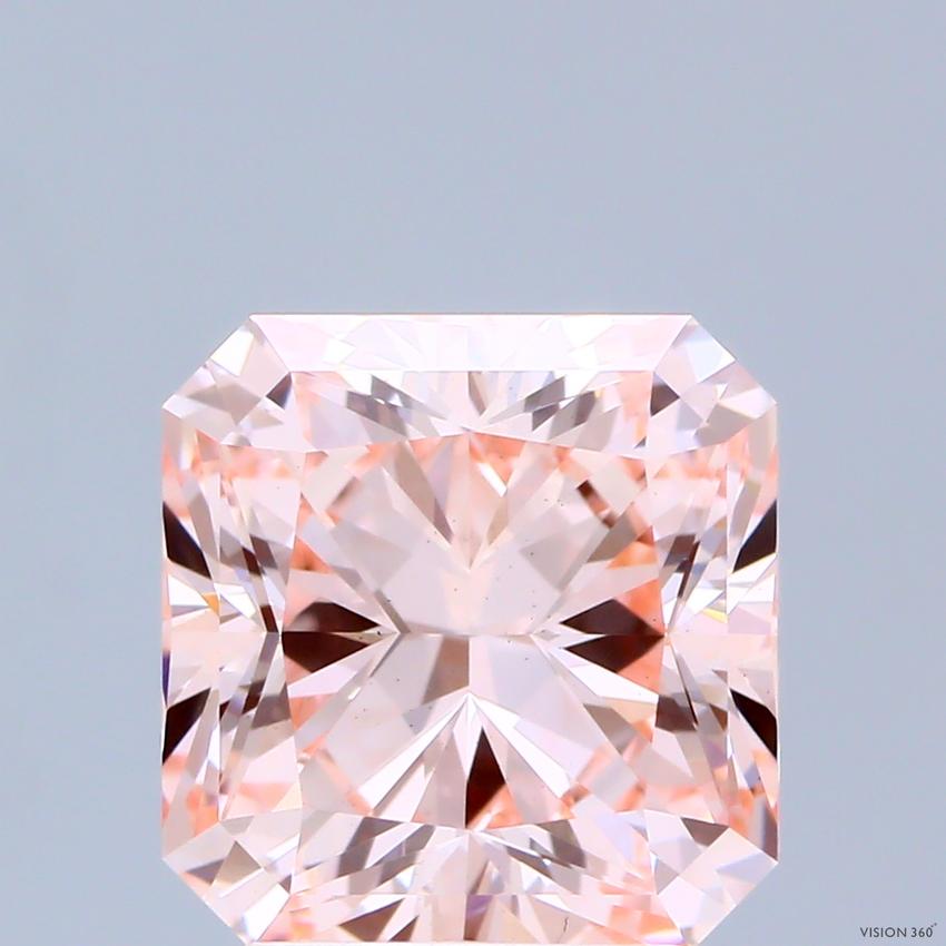 3.16 Ct. Fancy Intense Pink Radiant Lab Grown Diamond