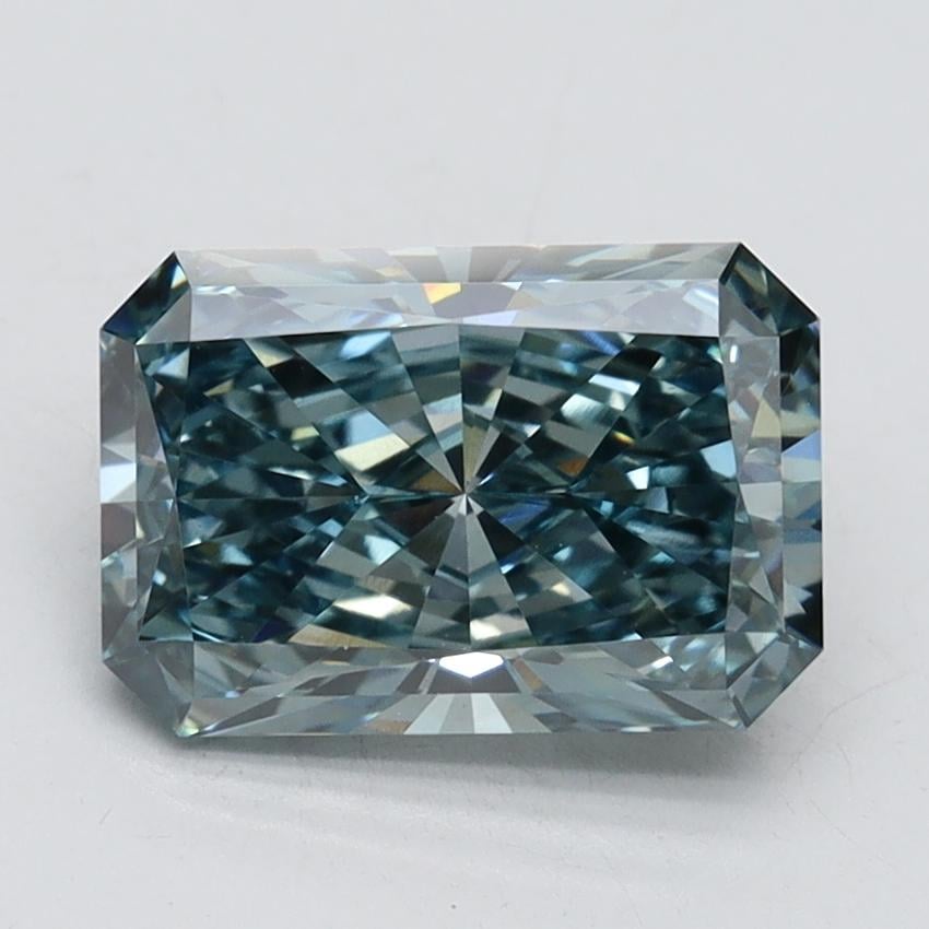 2.26 Ct. Fancy Vivid Blue Radiant Lab Grown Diamond