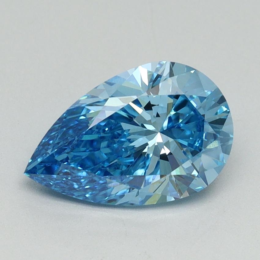 1.52 Ct. Fancy Vivid Blue Pear Lab Grown Diamond