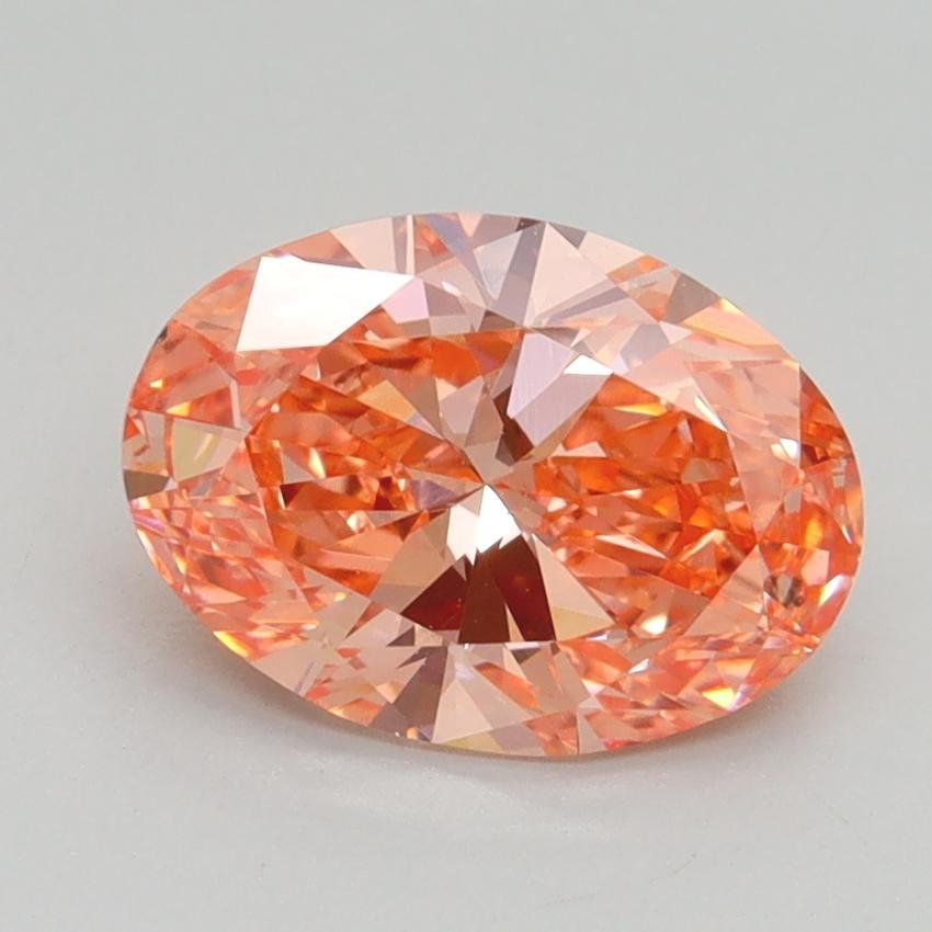 1.60 Ct. Fancy Vivid Pink Oval Lab Grown Diamond
