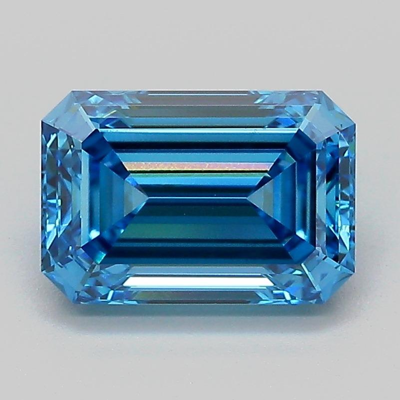 2.06 Ct. Fancy Vivid Blue Emerald Lab Grown Diamond
