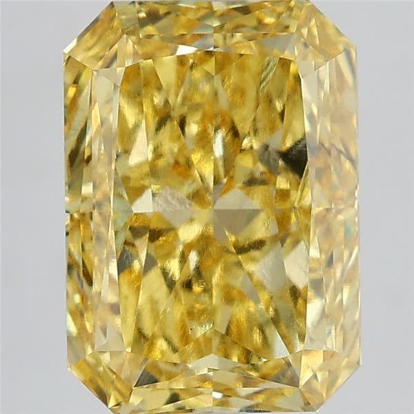 4.02 Ct. Fancy Vivid Yellow Radiant Lab Grown Diamond