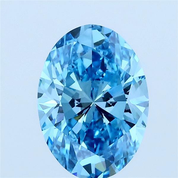 1.08 Ct. Fancy Vivid Blue Oval Lab Grown Diamond