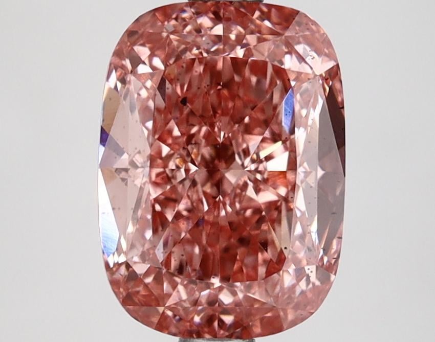 2.69 Ct. Fancy Vivid Pink Cushion Lab Grown Diamond
