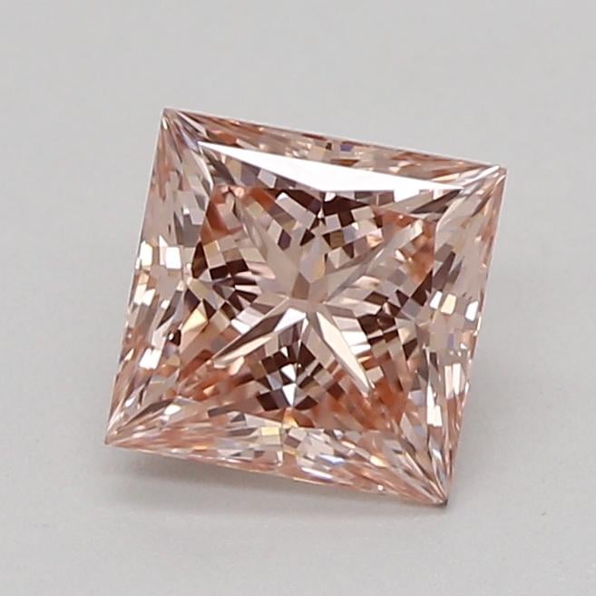 0.50 Ct. Fancy Intense Brownish Pink Princess Lab Grown Diamond