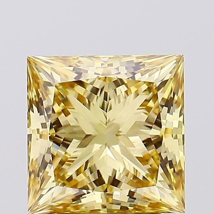 3.01 Ct. Fancy Intense Yellow Princess Lab Grown Diamond