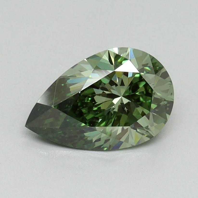 1.00 Ct. Fancy Vivid Green Pear Lab Grown Diamond