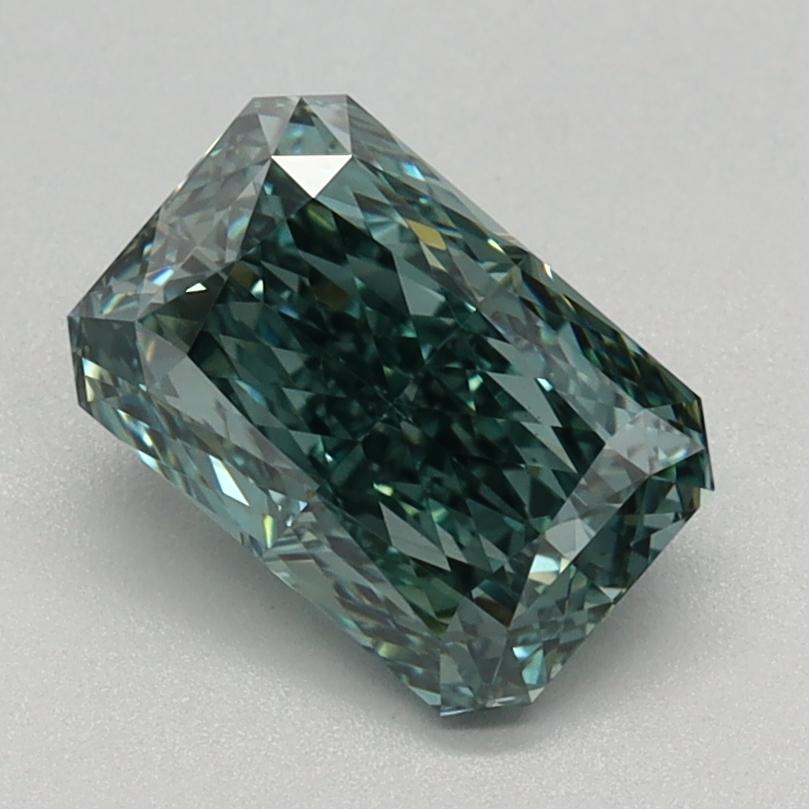 1.10 Ct. Fancy Vivid Green Radiant Lab Grown Diamond