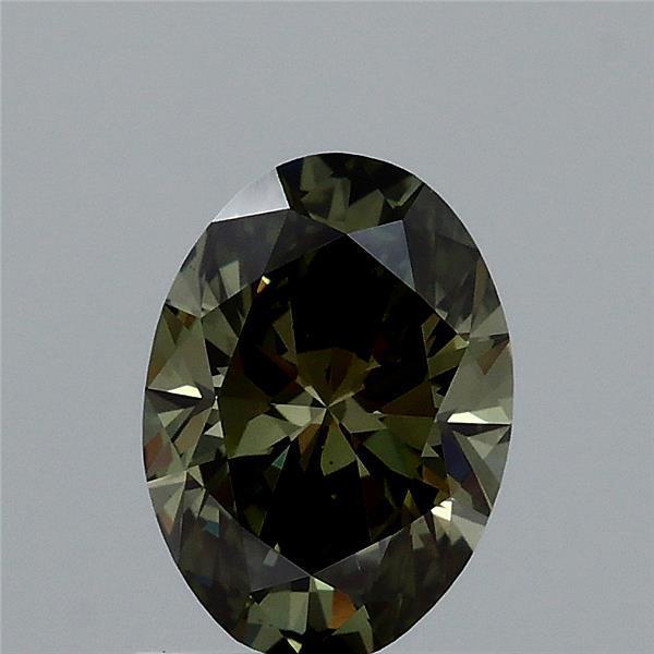 1.09 Ct. Fancy Vivid Green Oval Lab Grown Diamond