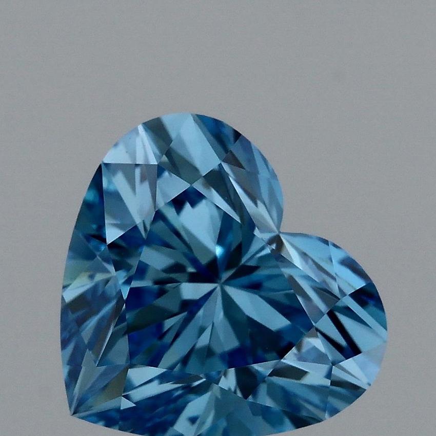 2.01 Ct. Fancy Vivid Blue Heart Lab Grown Diamond