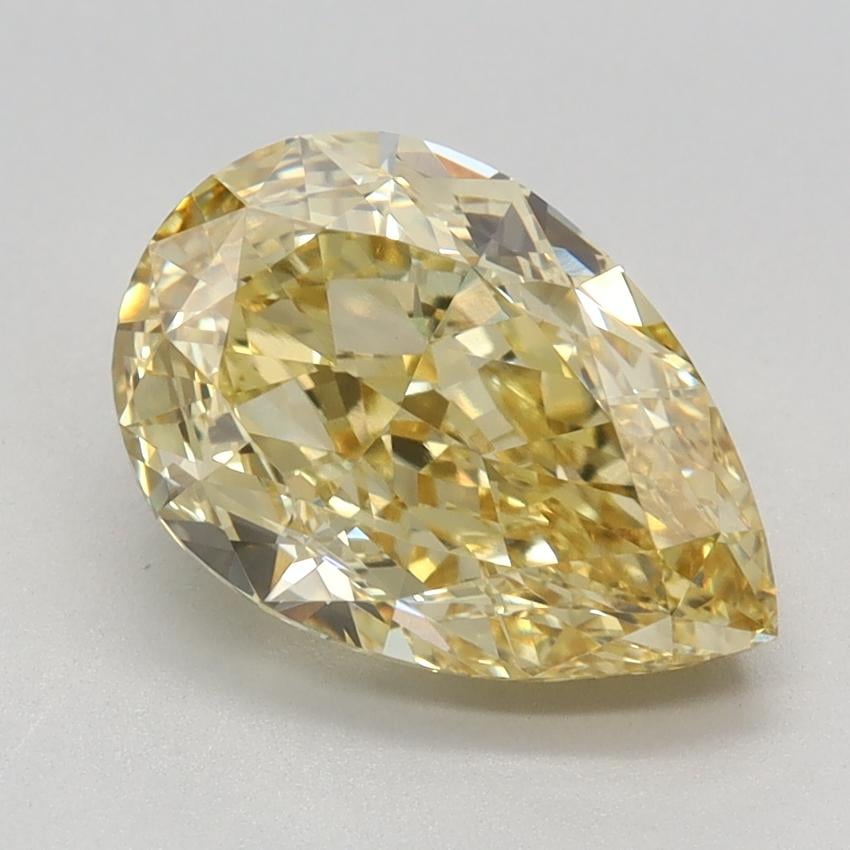 2.57 Ct. Fancy Intense Yellow Pear Lab Grown Diamond