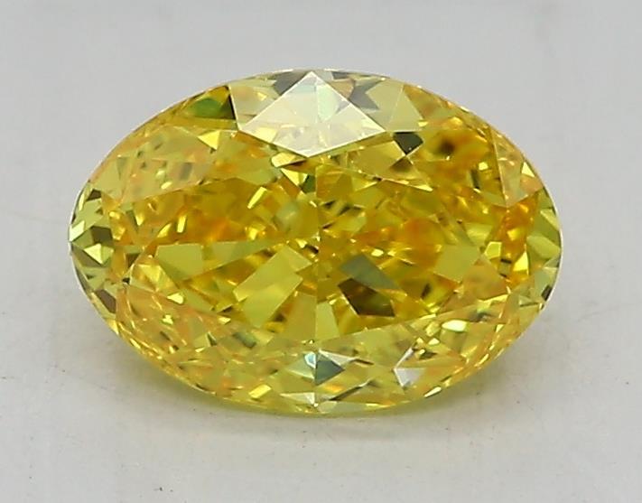 1.05 Ct. Fancy Vivid  Yellow Oval Lab Grown Diamond