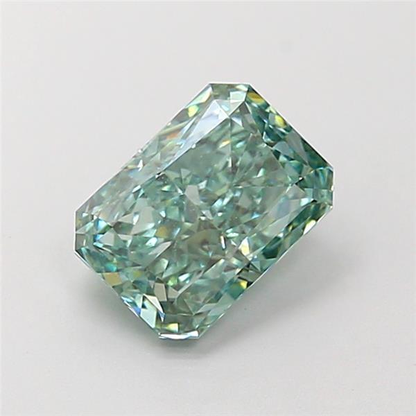 1.51 Ct. Fancy Vivid Green Radiant Lab Grown Diamond