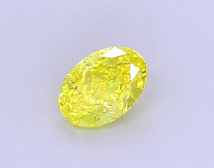 1.27 Ct. Fancy Vivid  Yellow Oval Lab Grown Diamond