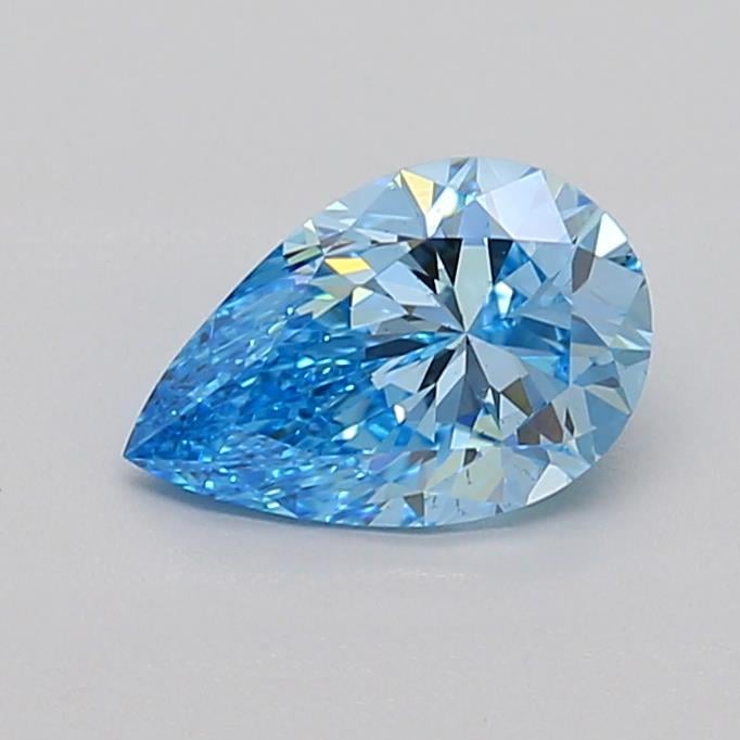 0.92 Ct. Fancy Vivid Blue Pear Lab Grown Diamond