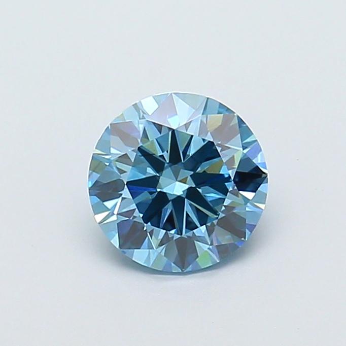 0.94 Ct. Fancy Vivid Blue Round Lab Grown Diamond
