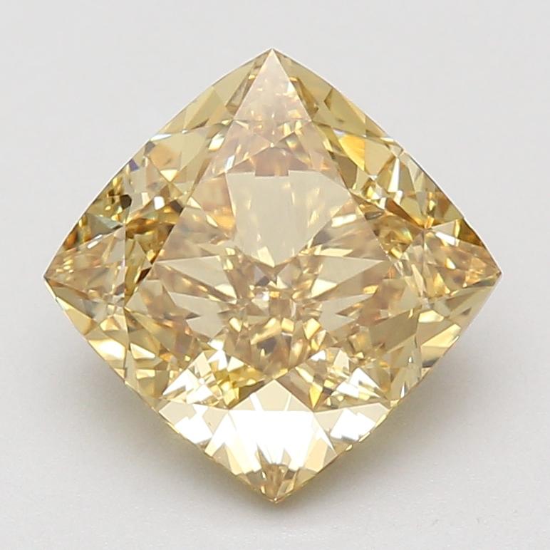 4.08 Ct. Fancy Intense Yellow Cushion Lab Grown Diamond