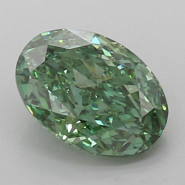 2.05 Ct. Fancy Vivid Green Oval Lab Grown Diamond