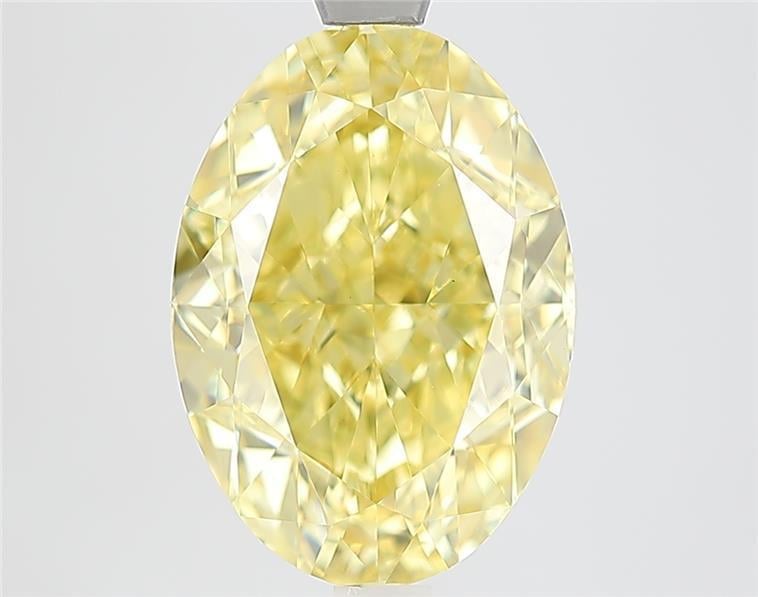 5.09 Ct. Fancy Intense  Yellow Oval Lab Grown Diamond
