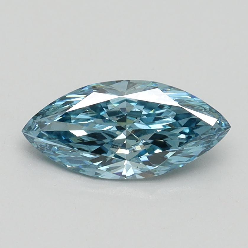 0.71 Ct. Fancy Intense Blue Marquise Lab Grown Diamond