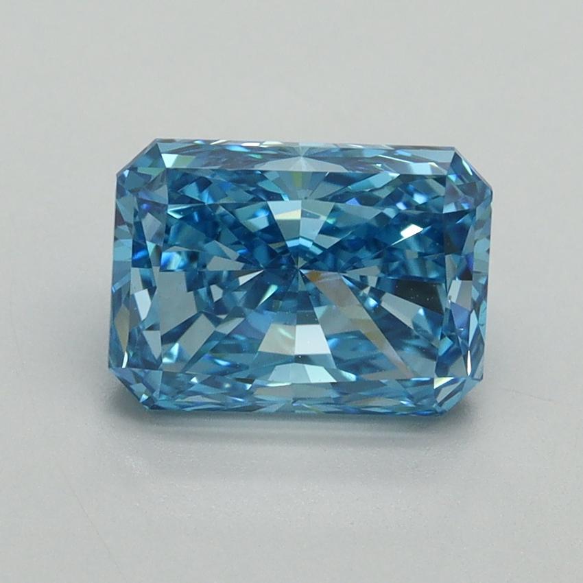 2.13 Ct. Fancy Vivid Blue Radiant Lab Grown Diamond