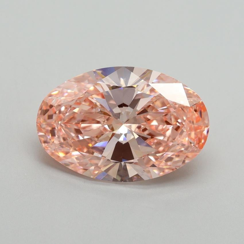 5.00 Ct. Fancy Vivid Pink Oval Lab Grown Diamond