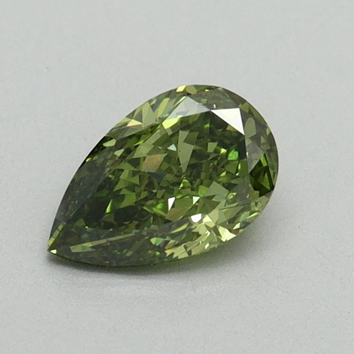 0.51 Ct. Fancy Vivid Green Pear Lab Grown Diamond