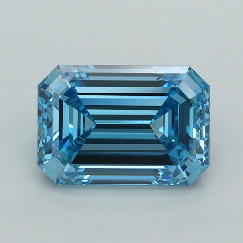2.01 Ct. Fancy Vivid  Blue Emerald Lab Grown Diamond